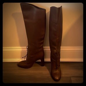 Tom ford Brown leather knee high boots